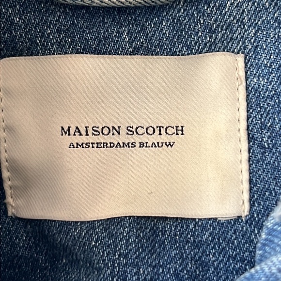 Maison Scotch Elongated Trucker Jacket Size 1/US Small - Picture 14 of 15